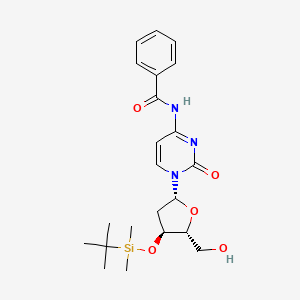 N-[1-[(2R,4S,5R)-4-[tert-butyl(dimethyl)silyl]oxy-5-(hydroxymethyl)oxolan-2-yl]-2-oxopyrimidin-4-yl]benzamide
