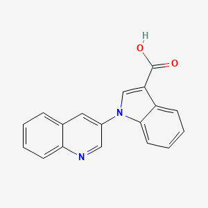 molecular formula C18H12N2O2 B8588927 1-(Quinolin-3-yl)-1H-indole-3-carboxylic acid CAS No. 649550-80-1