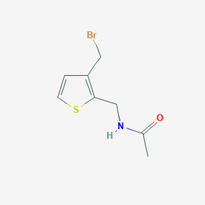 N-{[3-(Bromomethyl)thiophen-2-yl]methyl}acetamide