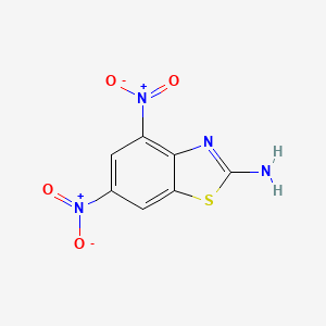 molecular formula C7H4N4O4S B8589069 4,6-Dinitro-1,3-benzothiazol-2-amine CAS No. 60174-43-8
