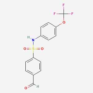 4-Formyl-N-[4-(trifluoromethoxy)phenyl]benzene-1-sulfonamide