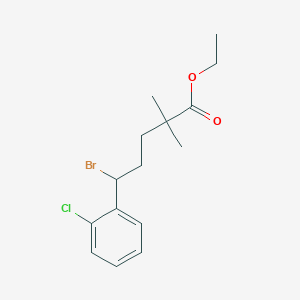 5-Bromo-5-(2-chlorophenyl)-2,2-dimethylpentanoic acid ethyl ester