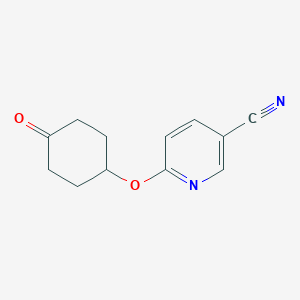 molecular formula C12H12N2O2 B8589214 6-((4-Oxocyclohexyl)oxy)nicotinonitrile 