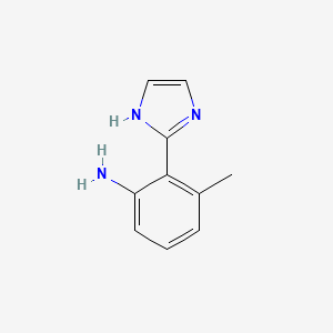 molecular formula C10H11N3 B8589217 3-methyl-2-(1H-2-imidazolyl)aniline 