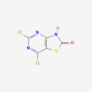 molecular formula C5HCl2N3OS B8589225 5,7-Dichlorothiazolo[4,5-d]pyrimidin-2(3H)-one 