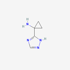 molecular formula C5H8N4 B8589236 1-(4H-[1,2,4]Triazol-3-yl)-cyclopropylamine 