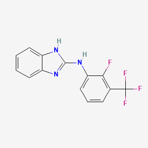 molecular formula C14H9F4N3 B8589264 N-[2-Fluoro-3-(trifluoromethyl)phenyl]-1H-benzimidazol-2-amine CAS No. 917974-28-8