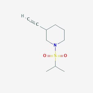 molecular formula C10H17NO2S B8589280 3-Ethynyl-1-(propane-2-sulfonyl)piperidine 
