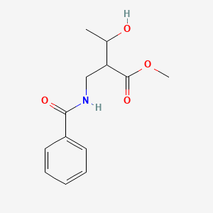 molecular formula C13H17NO4 B8589288 Methyl 2-(benzamidomethyl)-3-hydroxybutanoate CAS No. 142248-11-1
