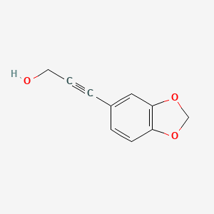 molecular formula C10H8O3 B8589321 3-(1,3-Benzodioxol-5-yl)prop-2-yn-1-ol CAS No. 6258-37-3