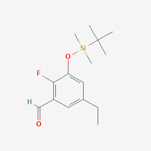 3-{[tert-Butyl(dimethyl)silyl]oxy}-5-ethyl-2-fluorobenzaldehyde