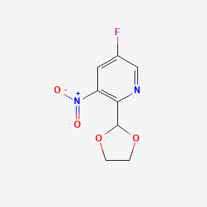 2-(1,3-Dioxolan-2-yl)-5-fluoro-3-nitropyridine