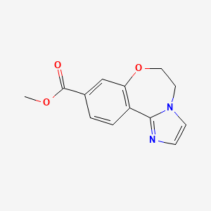 molecular formula C13H12N2O3 B8589551 Methyl 5,6-dihydrobenzo[f]imidazo[1,2-d][1,4]oxazepine-9-carboxylate 