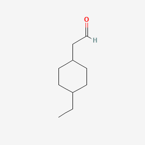molecular formula C10H18O B8589554 2-(4-Ethylcyclohexyl)acetaldehyde 
