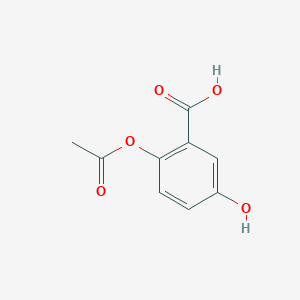 molecular formula C9H8O5 B8589567 2-Acetoxy-5-hydroxybenzoic acid 