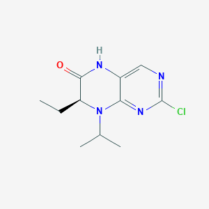 (7S)-2-chloro-8-isopropyl-7-ethyl-5,7-dihydropteridin-6-one