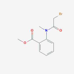 molecular formula C11H12BrNO3 B8589662 methyl 2-[(2-bromoacetyl)-methylamino]benzoate 