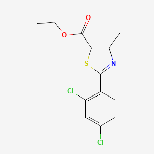molecular formula C13H11Cl2NO2S B8589688 Ethyl 2-(2,4-dichlorophenyl)-4-methyl-1,3-thiazole-5-carboxylate CAS No. 648889-07-0