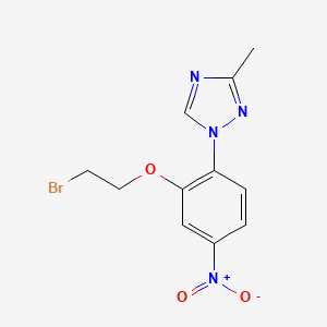 1-(2-(2-bromoethoxy)-4-nitrophenyl)-3-methyl-1H-1,2,4-triazole