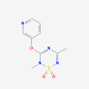 2,5-Dimethyl-3-[(pyridin-3-yl)oxy]-1lambda~6~,2,4,6-thiatriazine-1,1(2H)-dione