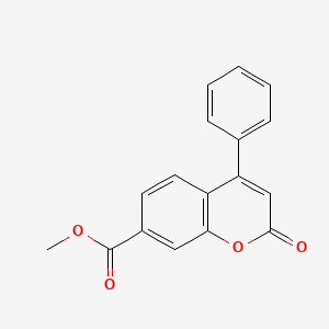 molecular formula C17H12O4 B8589774 methyl 2-oxo-4-phenylchromene-7-carboxylate 