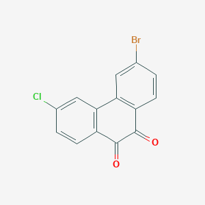 molecular formula C14H6BrClO2 B8589807 3-Bromo-6-chlorophenanthrene-9,10-dione CAS No. 892550-45-7