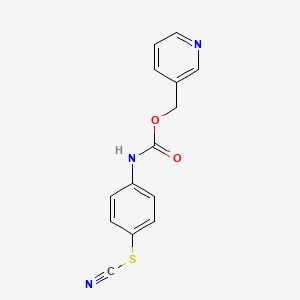molecular formula C14H11N3O2S B8589816 (Pyridin-3-yl)methyl [4-(thiocyanato)phenyl]carbamate CAS No. 58555-07-0