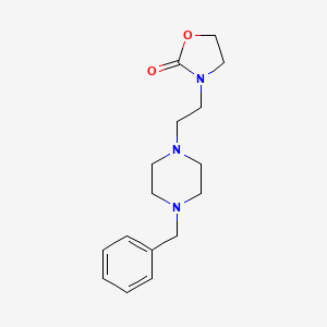 molecular formula C16H23N3O2 B8589845 3-[2-(4-Benzyl-1-piperazinyl)-ethyl]-2-oxazolidinone 