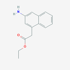 molecular formula C14H15NO2 B8589870 (3-Aminonaphthalen-1-yl)-acetic acid ethyl ester 