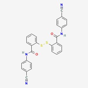 Benzamide, 2,2'-dithiobis[N-(4-cyanophenyl)-