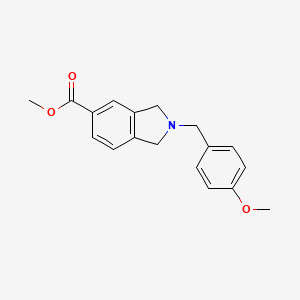 molecular formula C18H19NO3 B8589947 Methyl 2-(4-methoxybenzyl)isoindoline-5-carboxylate 
