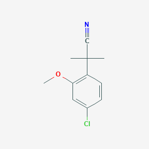 2-(4-Chloro-2-methoxyphenyl)-2-methylpropanenitrile