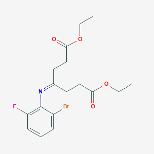 Diethyl 4-[(2-bromo-6-fluorophenyl)imino]heptanedioate