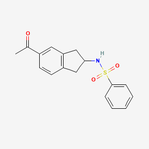 N-(5-Acetyl-2,3-dihydro-1H-inden-2-yl)benzenesulfonamide
