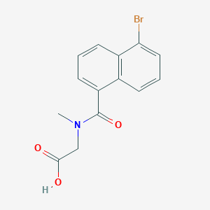 molecular formula C14H12BrNO3 B8590150 N-(5-Bromonaphthalene-1-carbonyl)-N-methylglycine CAS No. 84533-45-9