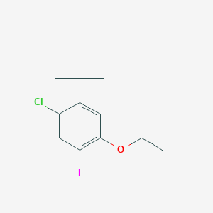 molecular formula C12H16ClIO B8590185 4-Tert-butyl-5-chloro-2-ethoxy-1-iodobenzene 