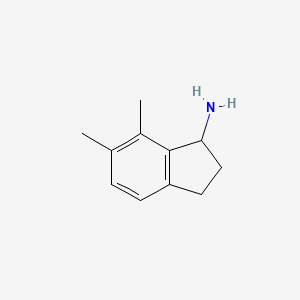molecular formula C11H15N B8590238 6,7-Dimethyl-indan-1-ylamine 