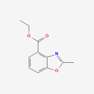 molecular formula C11H11NO3 B8590250 2-Methyl-benzooxazole-4-carboxylic acid ethyl ester 