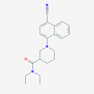molecular formula C21H25N3O B8590255 1-(4-Cyanonaphthalen-1-yl)piperidine-3-carboxylic acid diethylamide CAS No. 870888-34-9