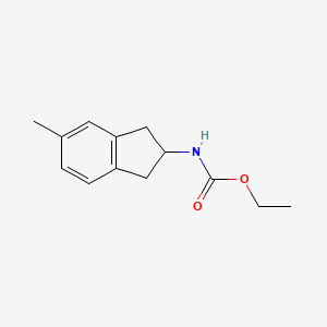 molecular formula C13H17NO2 B8590292 ethyl N-(5-methyl-2,3-dihydro-1H-inden-2-yl)carbamate 