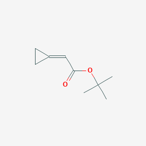 molecular formula C9H14O2 B8590372 Acetic acid, 2-cyclopropylidene-, 1,1-dimethylethyl ester 