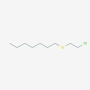 molecular formula C9H19ClS B8590466 Heptane,1-[(2-chloroethyl)thio]- CAS No. 24475-71-6