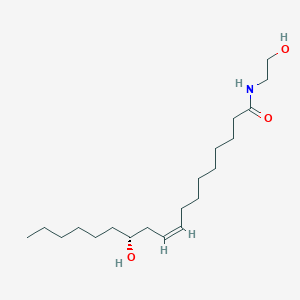 molecular formula C20H39NO3 B085906 9-Octadecenamide, 12-hydroxy-N-(2-hydroxyethyl)-, (9Z,12R)- CAS No. 106-16-1