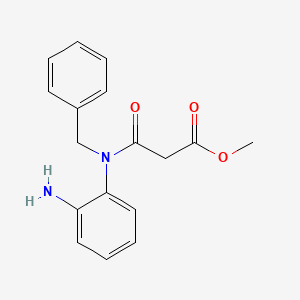 molecular formula C17H18N2O3 B8590688 Methyl 3-((2-aminophenyl)(benzyl)amino)-3-oxopropanoate 