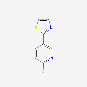 molecular formula C8H5FN2S B8590795 2-fluoro-5-(1,3-thiazol-2-yl)pyridine 