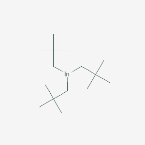 molecular formula C15H33In B8590811 Indium, tris(2,2-dimethylpropyl)- CAS No. 106136-98-5