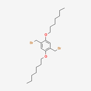 molecular formula C22H36Br2O2 B8590908 1,4-Bis(bromomethyl)-2,5-bis(heptyloxy)benzene CAS No. 138308-20-0