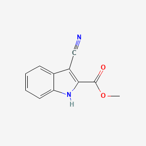 molecular formula C11H8N2O2 B8590934 Methyl 3-cyano-1H-indole-2-carboxylate 