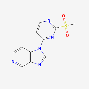 molecular formula C11H9N5O2S B8591028 1-(2-methylsulfonylpyrimidin-4-yl)imidazo[4,5-c]pyridine 