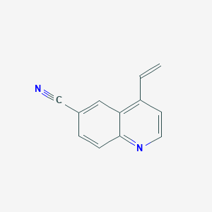molecular formula C12H8N2 B8591083 4-ethenylquinoline-6-carbonitrile 